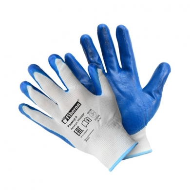 Перчатки «Антискользящие: МЕХАНИК», полиэстер, нитриловое покрытие, Fiberon, 9(L)