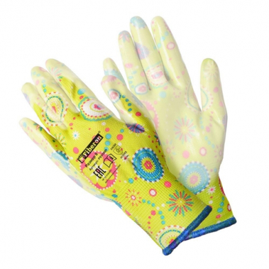 Перчатки «Для садовых работ», полиэстер, полиуретановое покрытие, разноцветные, микс цветов №2, в и/у, Fiberon, 8(M)