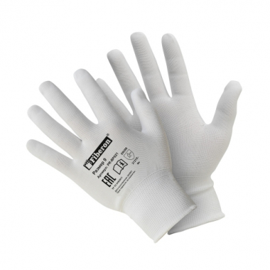 Перчатки «Сборочные работы: ДЕКОР», полиэстер, белые, Fiberon