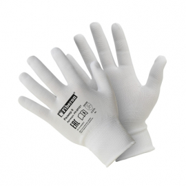 Перчатки «Для сборочных работ» полиэстеровые, белые, Fiberon